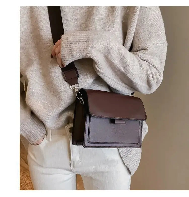 Classic Designer PU Leather Crossbody Bag for Women