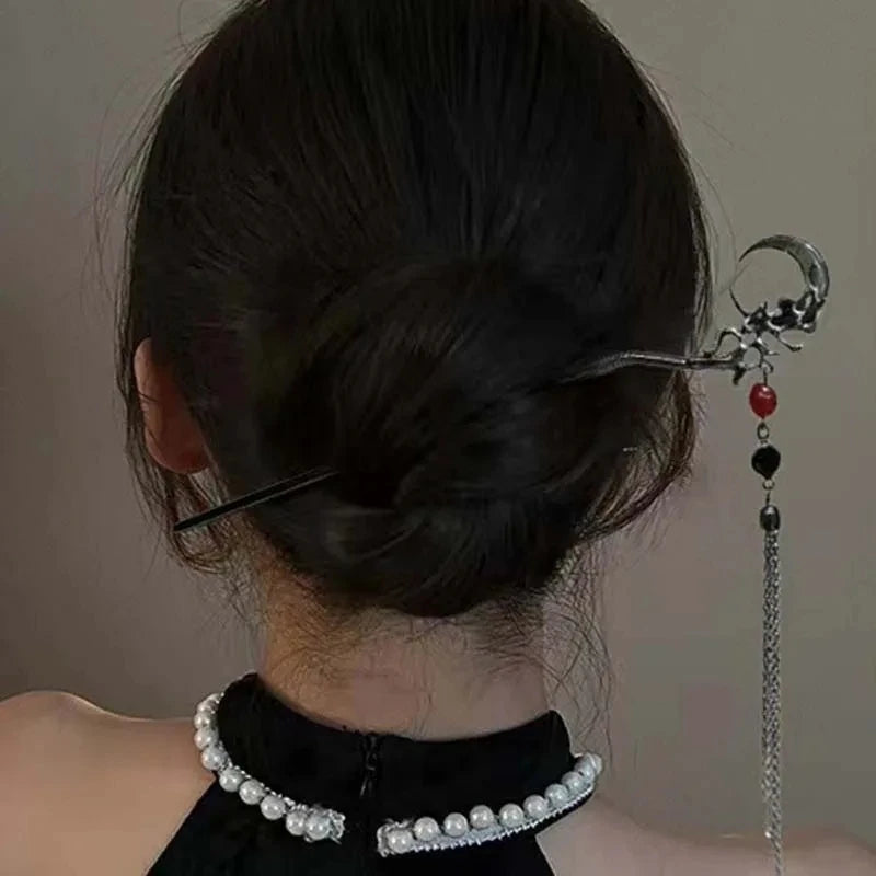 2024 New Chinese Style Butterfly Flower Tassel Hair Stick for Women