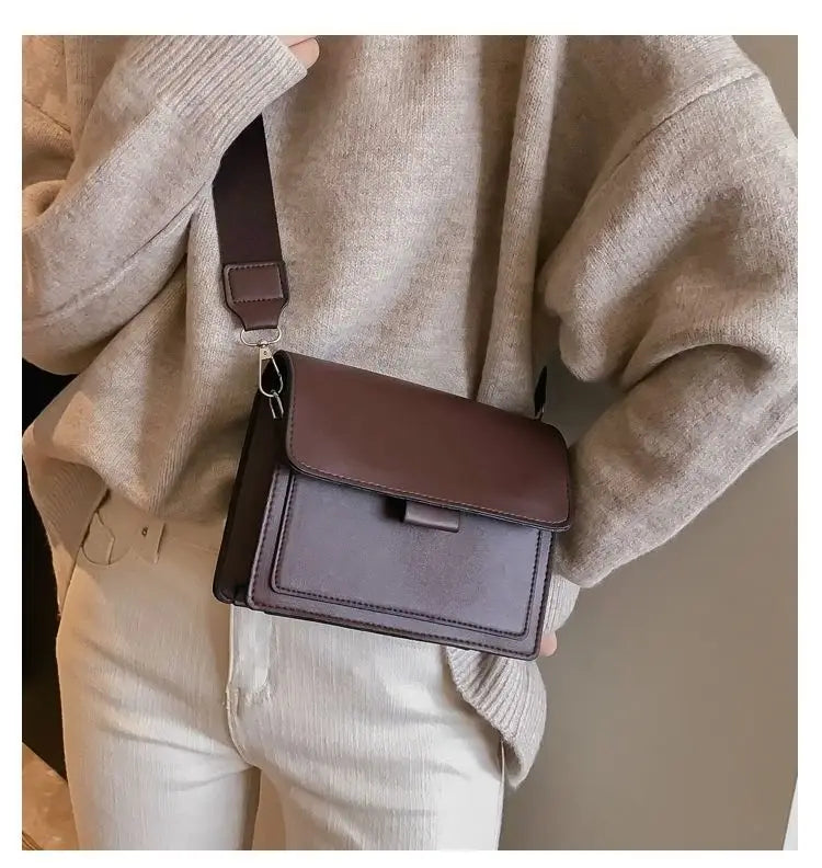 Classic Designer PU Leather Crossbody Bag for Women