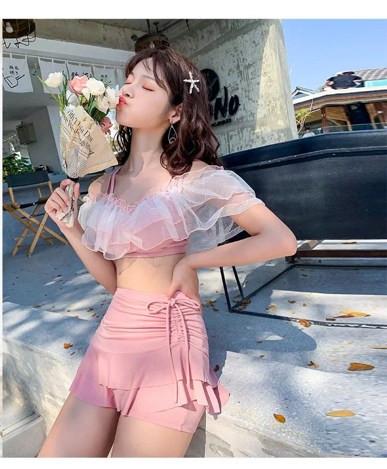 Summer Sexy Cute Bikini Pink Sweet Suit Sexy Bathing Suit