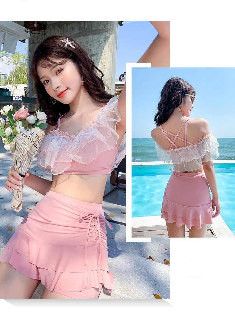 Summer Sexy Cute Bikini Pink Sweet Suit Sexy Bathing Suit